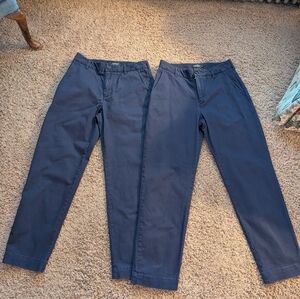 Two Pairs Vineyard Vines Navy Women Chino Trousers